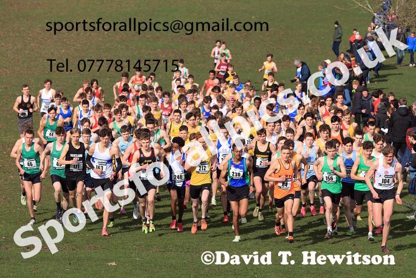 Mens Under-20s, 2024 CAU Inter Counties Cross Country Champs., Wollaton Park, Nottingham. Photo: David T. Hewitson/Sports for All Pics